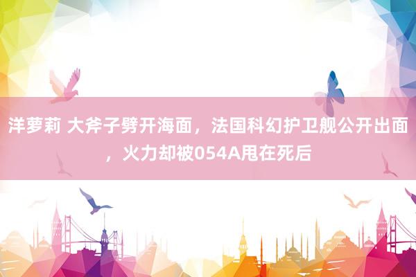 洋萝莉 大斧子劈开海面，法国科幻护卫舰公开出面，火力却被054A甩在死后