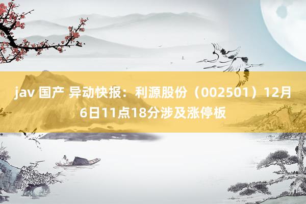 jav 国产 异动快报：利源股份（002501）12月6日11点18分涉及涨停板