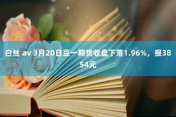 白丝 av 3月20日豆一期货收盘下落1.96%，报3854元