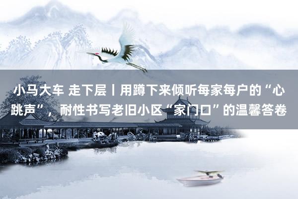 小马大车 走下层丨用蹲下来倾听每家每户的“心跳声”，耐性书写老旧小区“家门口”的温馨答卷